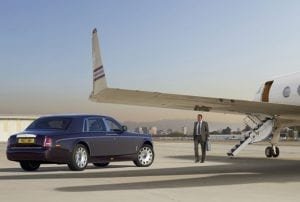 Rolls Royce Phantom private aviation chauffeur